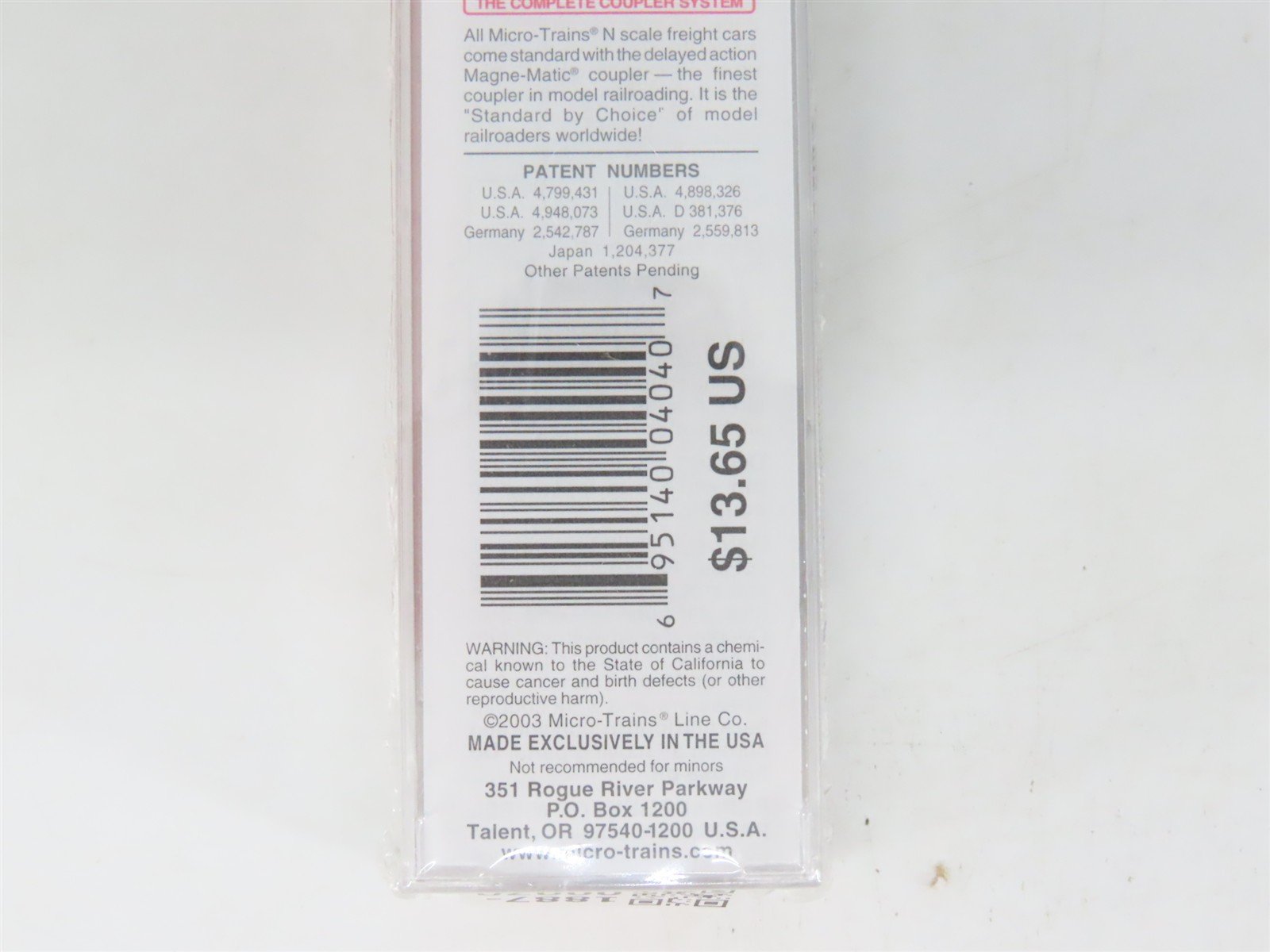 N Scale Micro-Trains MTL 20830 NH New Haven 40' Single Door Box Car #31728