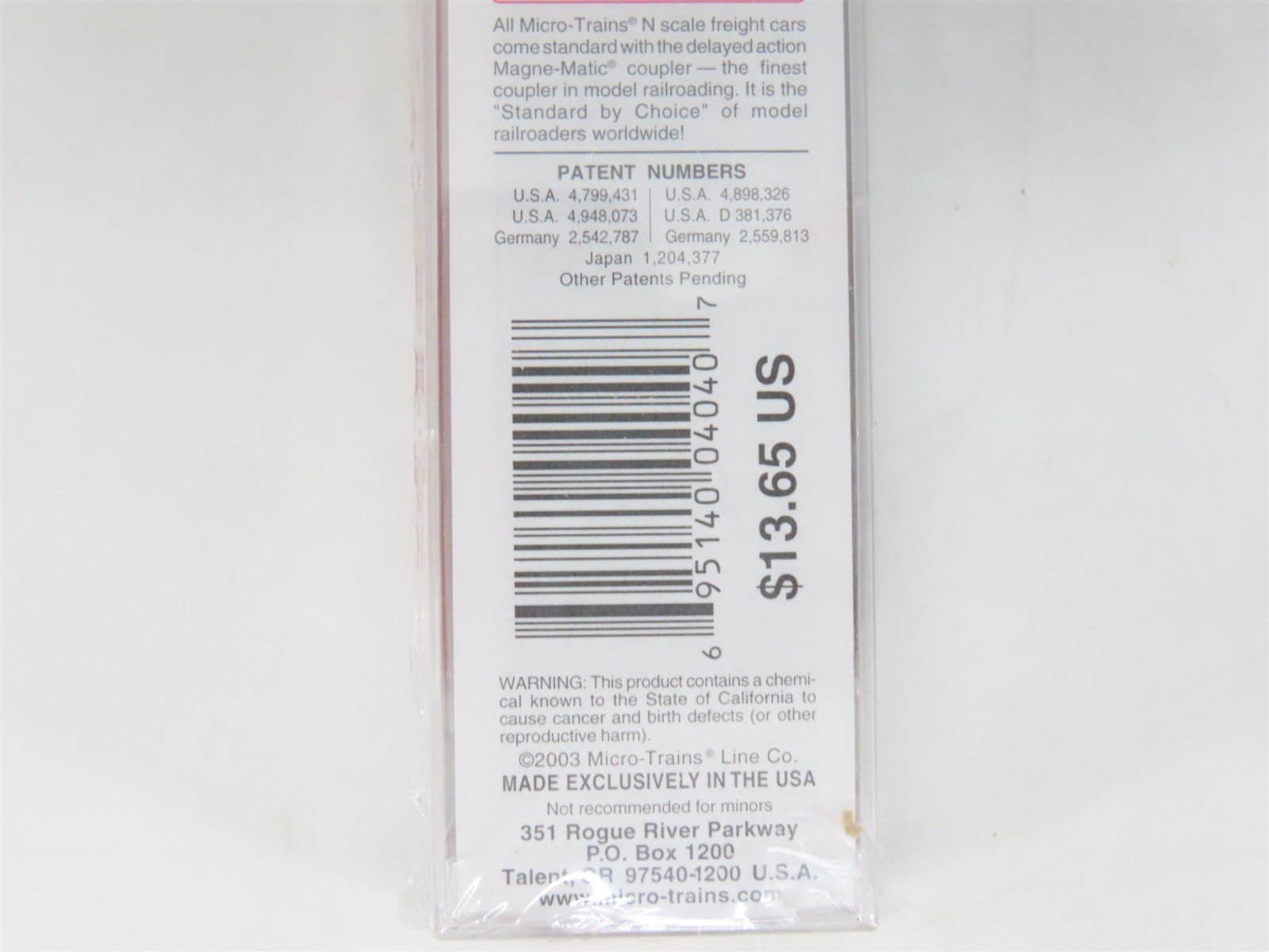 N Scale Micro-Trains MTL 20830 NH New Haven 40' Single Door Box Car #31728