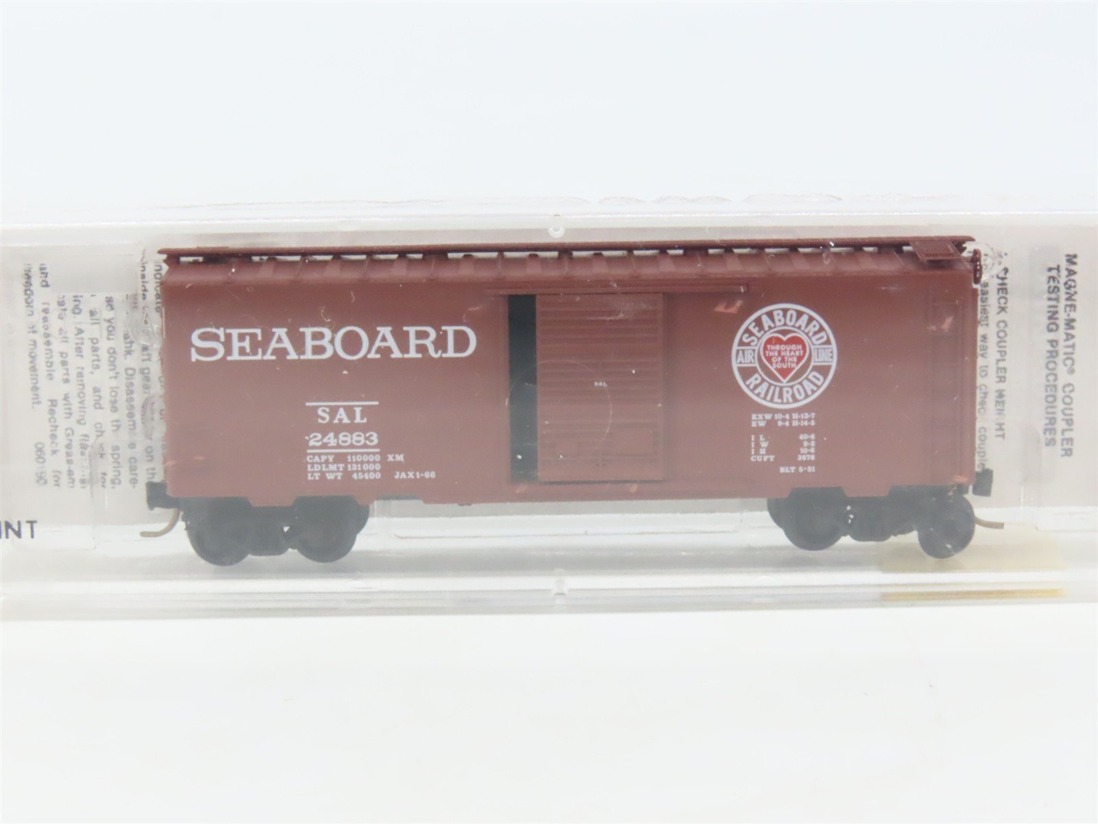N Scale Micro-Trains MTL 20640 SAL Seaboard Air Line "Heart" 40' Box Car #24883