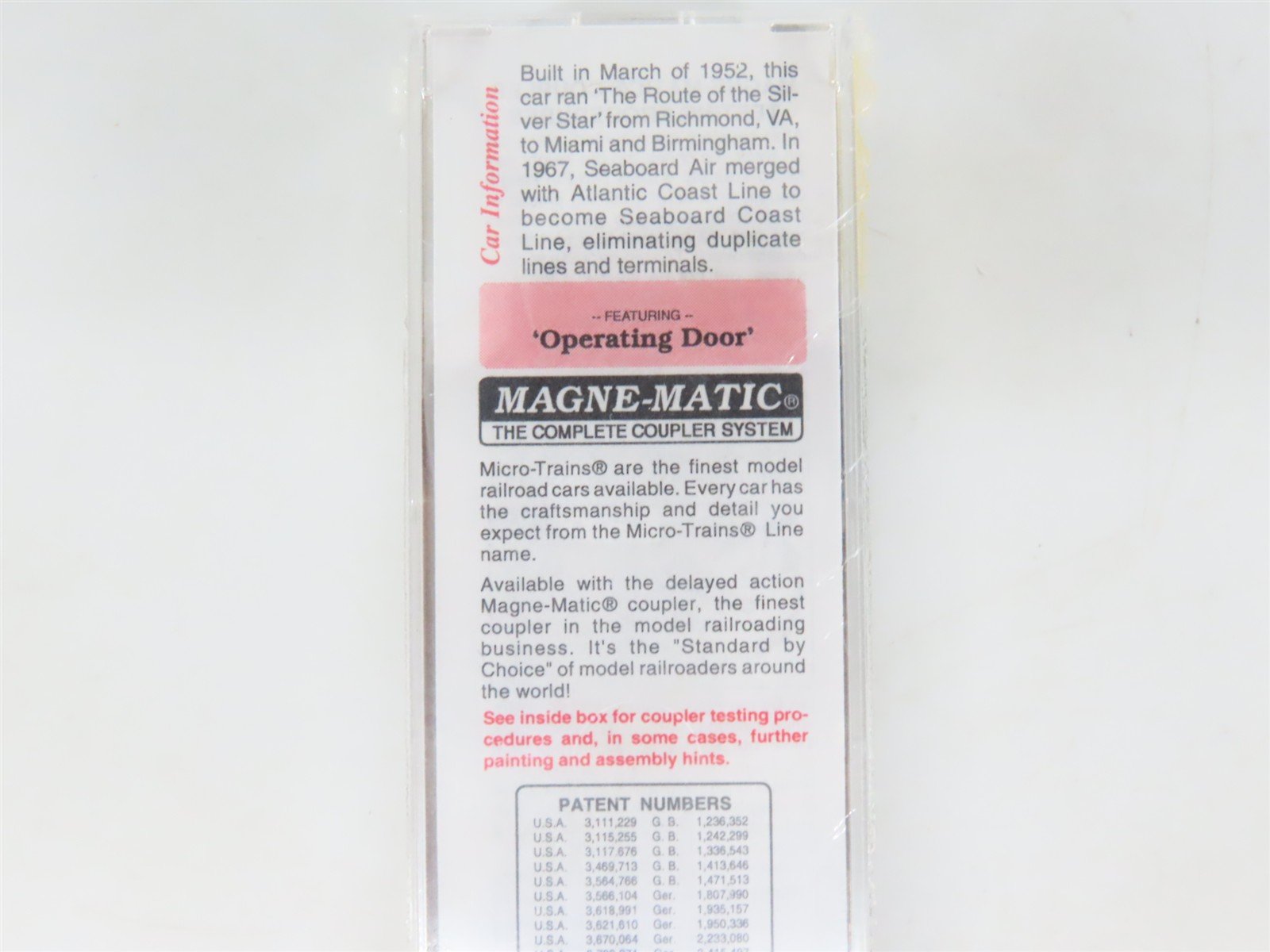 N Micro-Trains MTL 20650 SAL Seaboard Air Line Silver Star 40' Box Car #25439