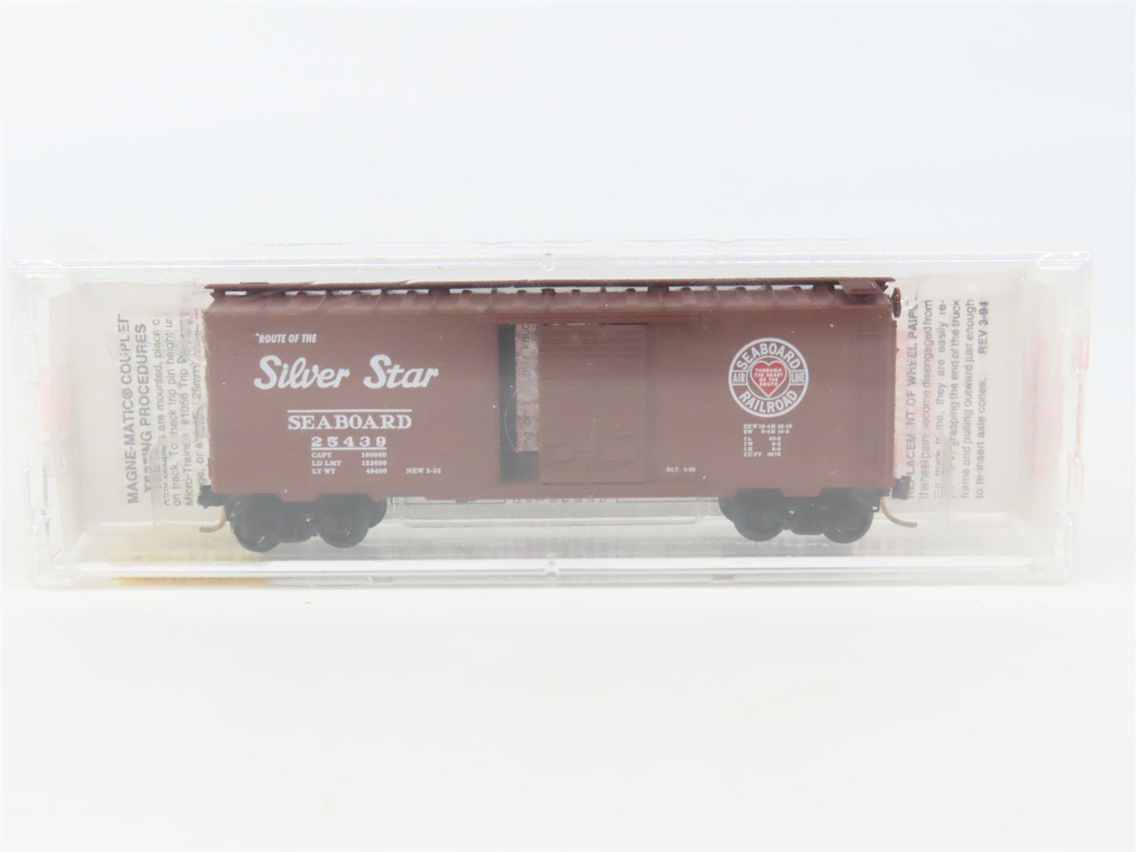 N Micro-Trains MTL 20650 SAL Seaboard Air Line Silver Star 40' Box Car #25439