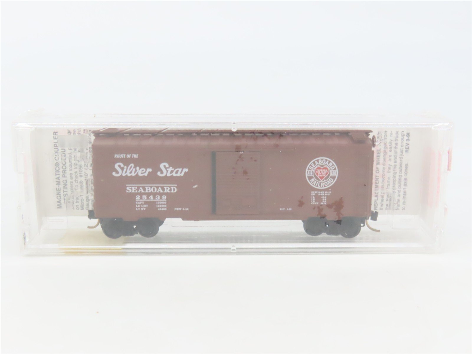 N Micro-Trains MTL 20650 SAL Seaboard Air Line Silver Star 40' Box Car #25439