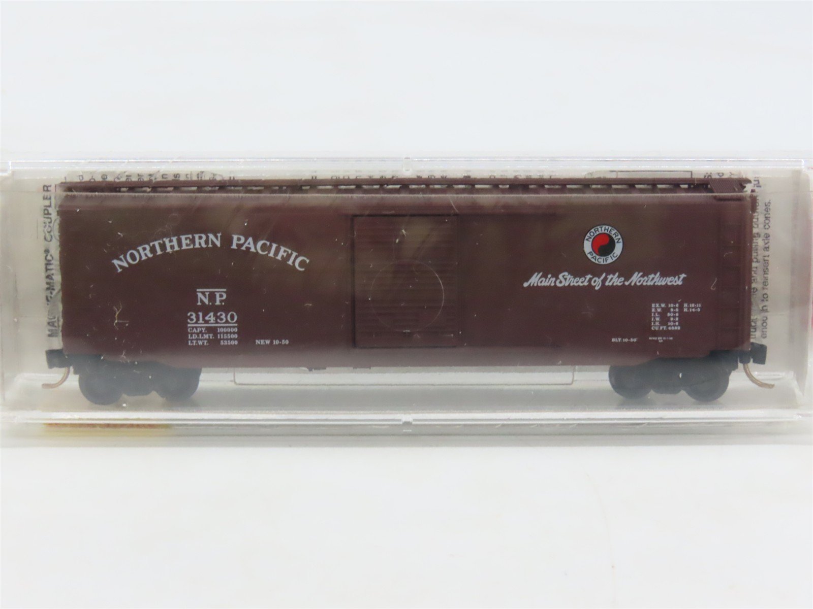 N Scale Micro-Trains MTL 31060 NP Northern Pacific Main Street 40' Boxcar #31430