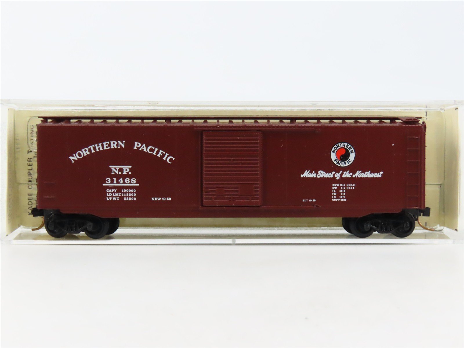 N Kadee Micro-Trains MTL 31060 NP Northern Pacific Main Street 50' Boxcar #31468