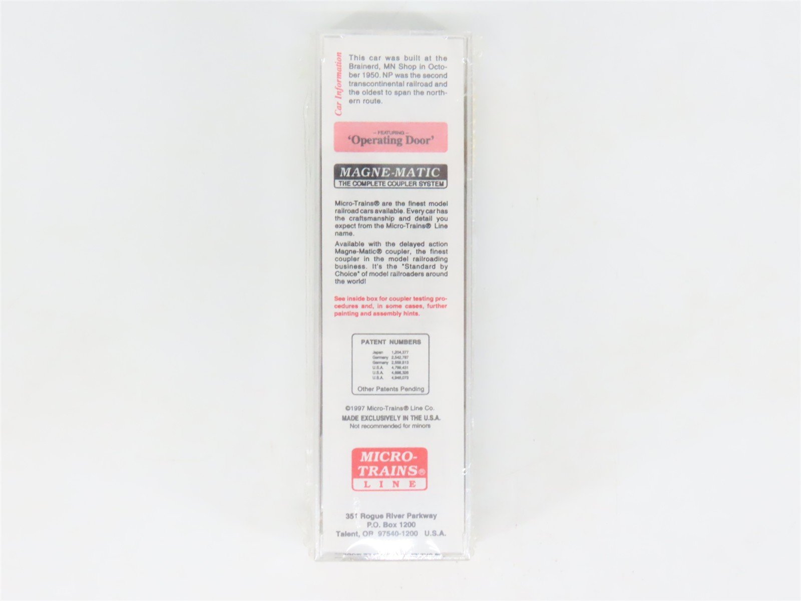 N Scale Micro-Trains MTL 31060 NP Northern Pacific Main Street 50' Boxcar #31430