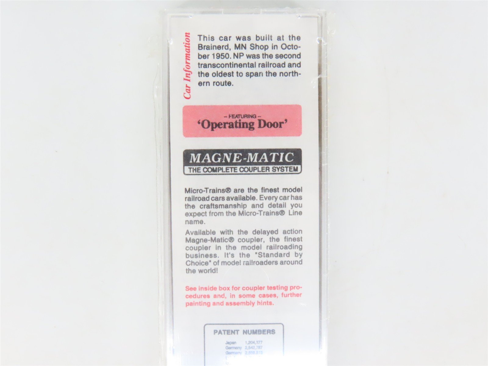 N Scale Micro-Trains MTL 31060 NP Northern Pacific Main Street 50' Boxcar #31430