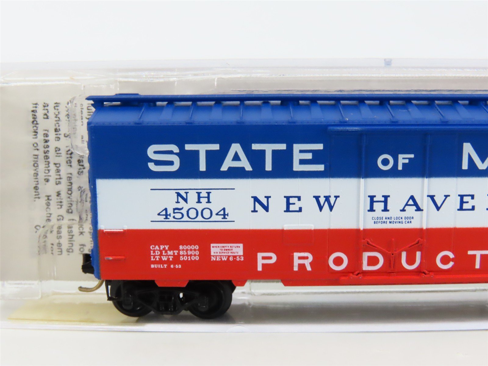 N Scale Micro-Trains MTL 21160 NH State Of Maine 40' Plug Door Box Car #45004