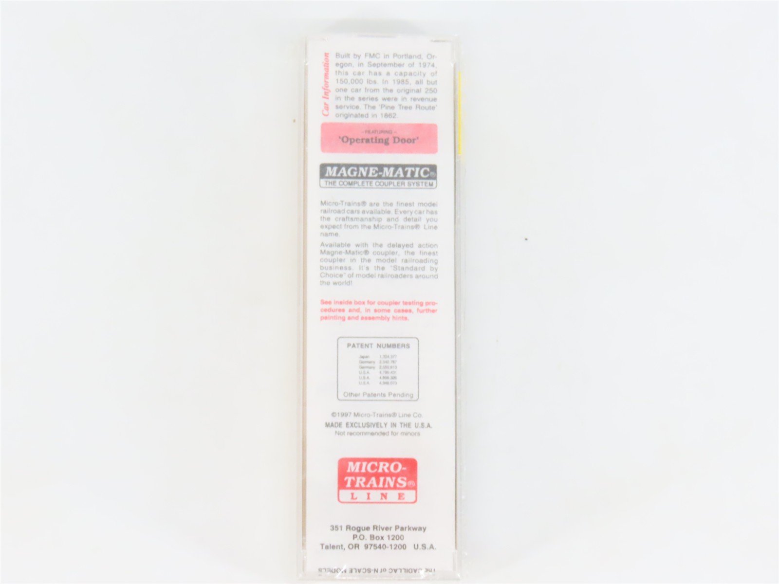 N Micro-Trains MTL 25020 MEC Maine Central Pine Tree Route 50' Box Car #31011
