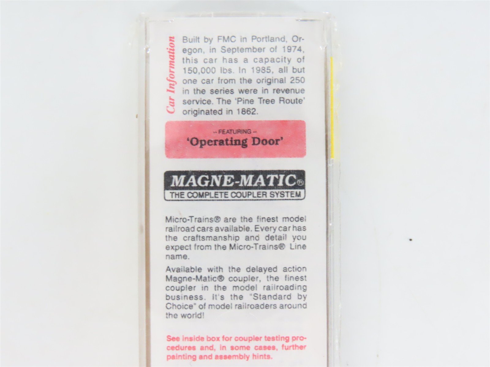 N Micro-Trains MTL 25020 MEC Maine Central Pine Tree Route 50' Box Car #31011