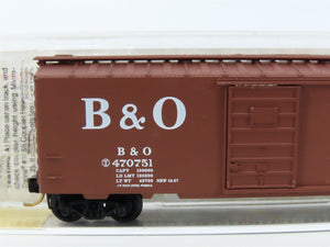 N Scale Micro-Trains MTL 20346/2 B&O Time Saver Service 40' Box Car #470751