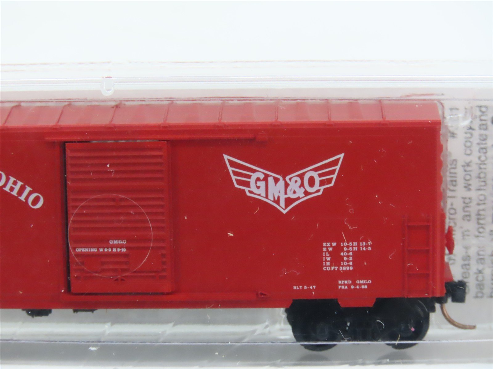 N Scale Micro-Trains MTL 24240 GM&O Gulf Mobile & Ohio 40' Box Car #21587