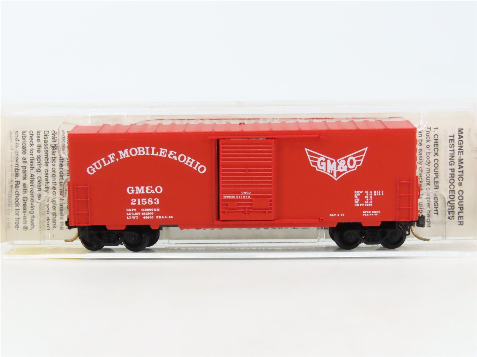 N Scale Micro-Trains MTL 24240 GM&O Gulf Mobile & Ohio 40' Box Car #21583