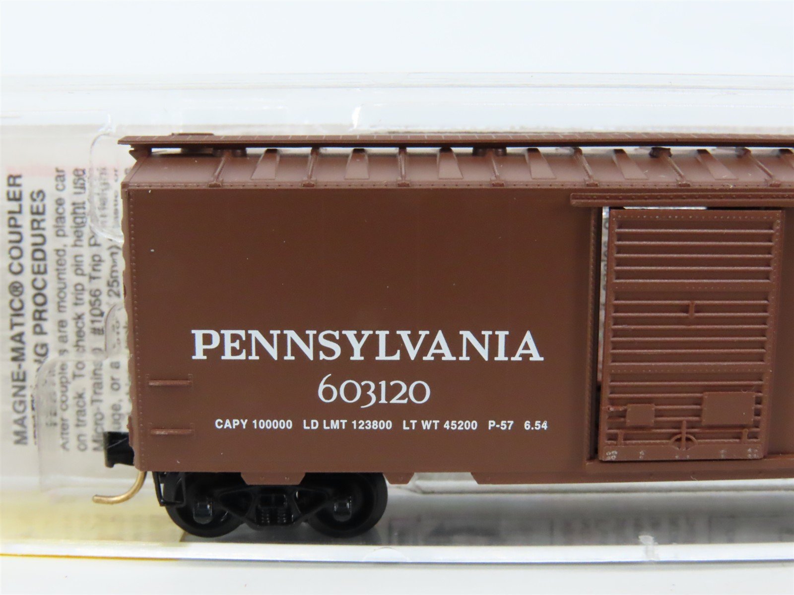 N Scale Micro-Trains MTL 20780/2 PRR Pennsylvania 40' Single Door Boxcar #603120