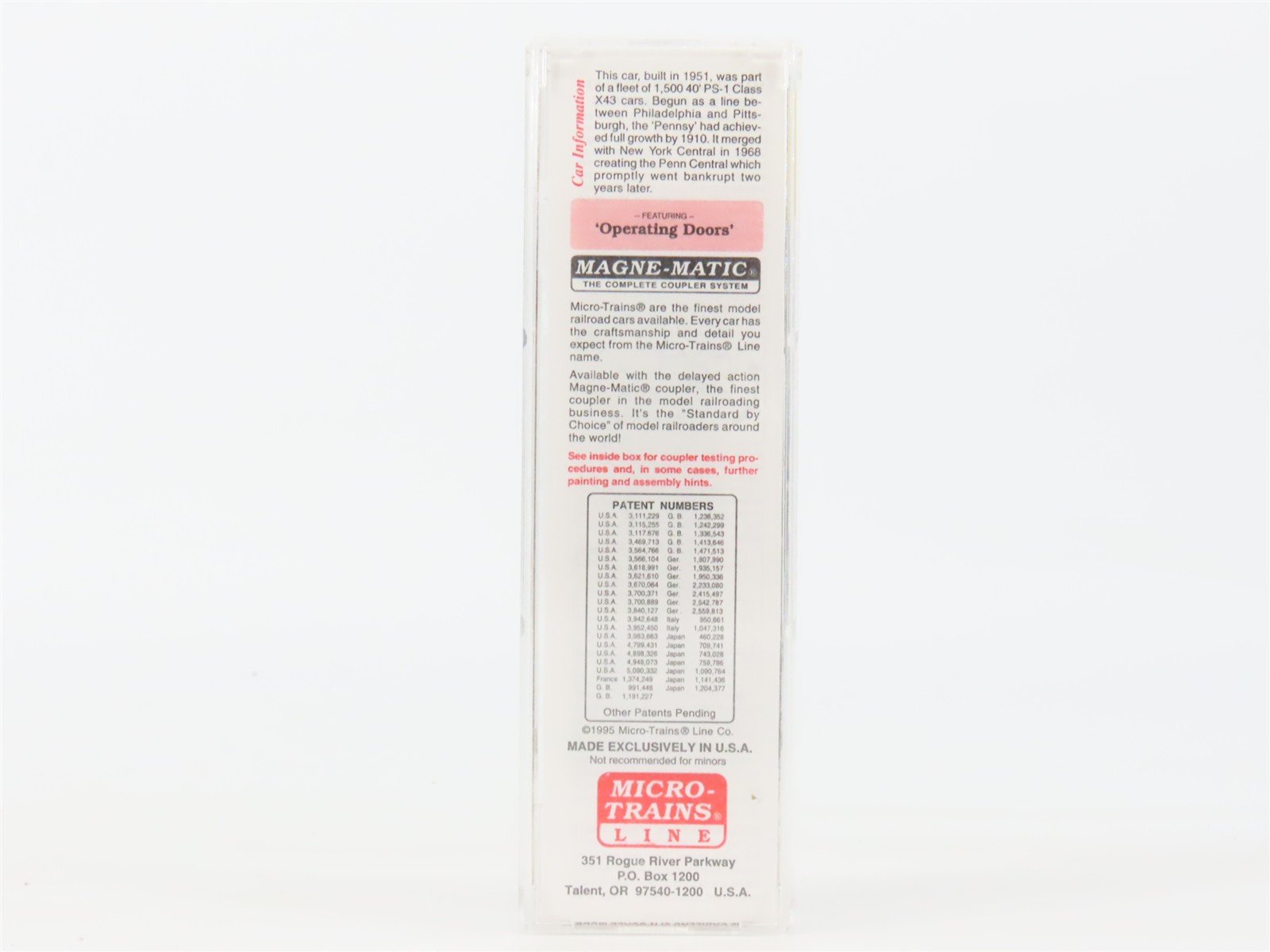 N Scale Micro-Trains MTL 20780/2 PRR Pennsylvania 40' Single Door Boxcar #603120