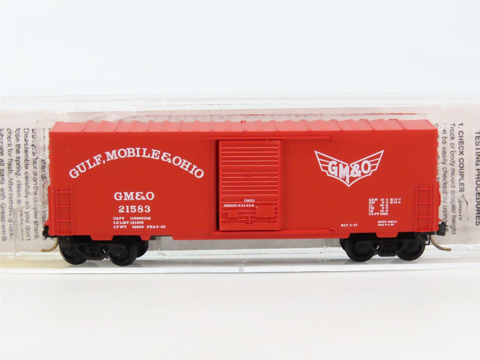 N Scale Micro-Trains MTL 24240 GM&O Gulf Mobile & Ohio 40' Box Car #21583