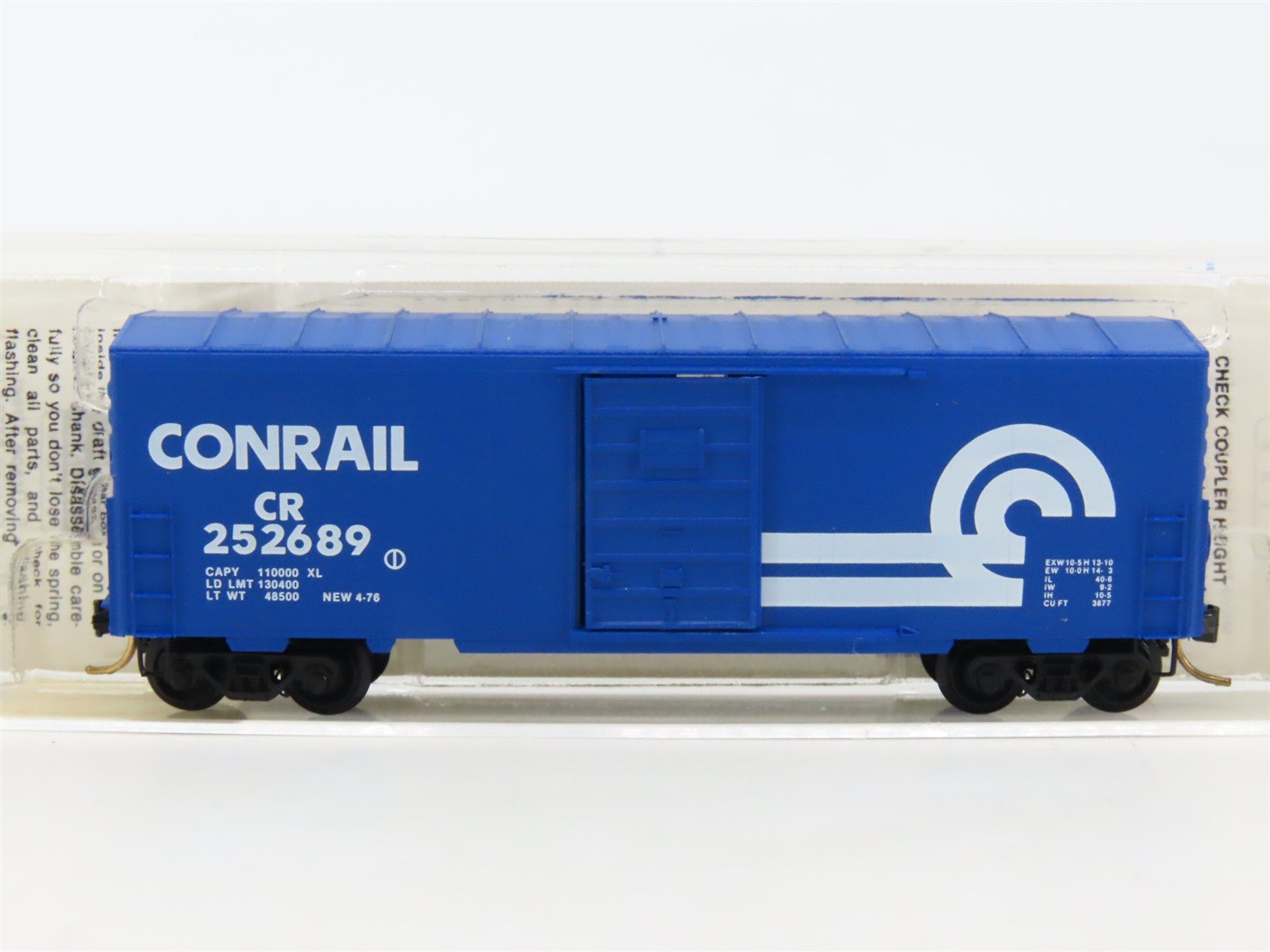 N Scale Micro-Trains MTL 24130 CR Conrail 40' Single Door Box Car #252689