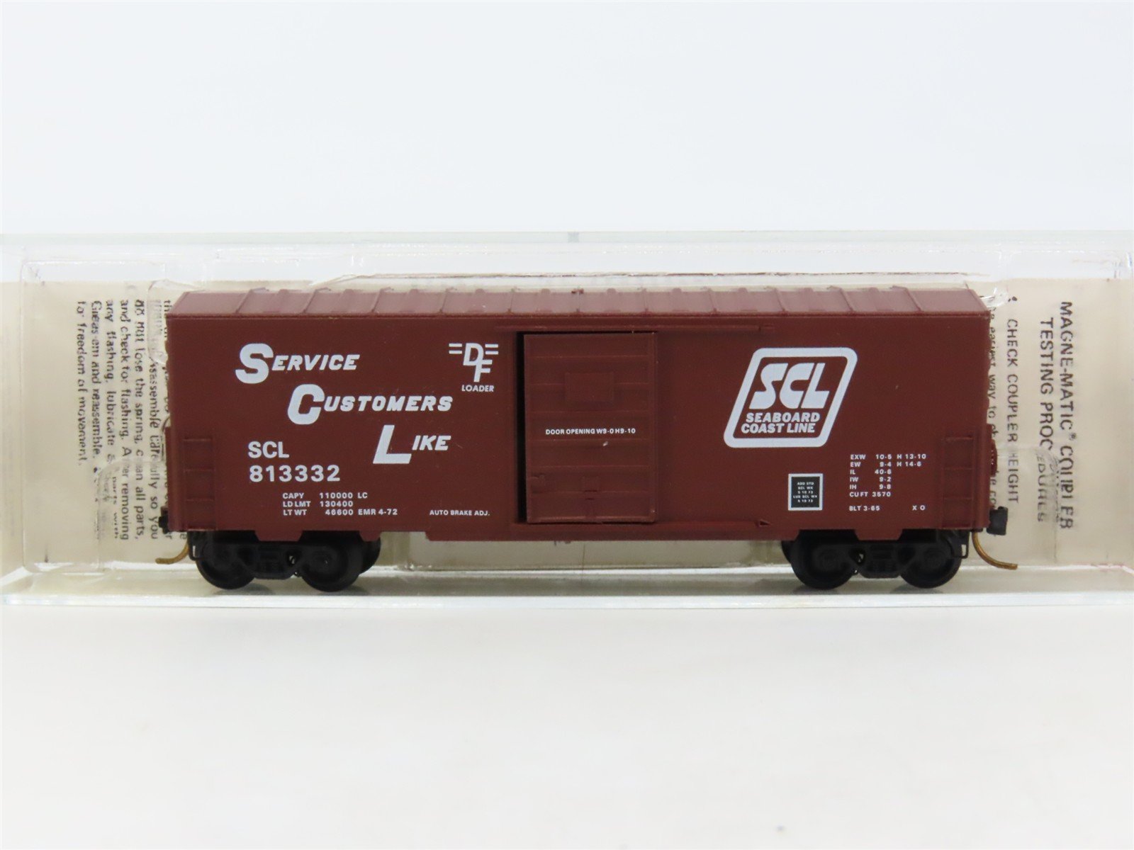 N Scale Kadee Micro-Trains MTL 24170 SCL Seaboard Coast Line 40' Box Car #813332