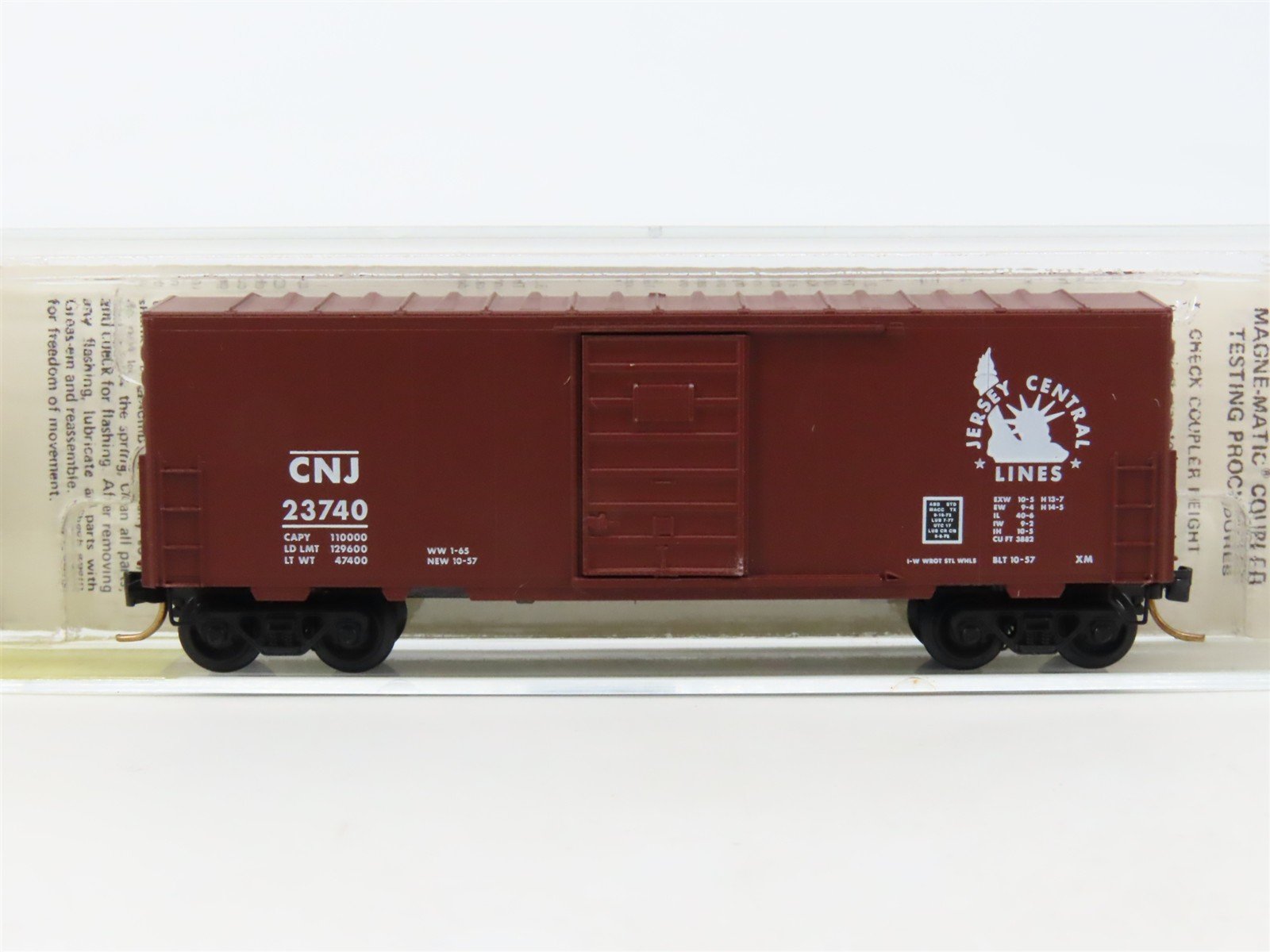N Scale Kadee Micro-Trains MTL 24150 CNJ Jersey Central 40' Box Car #23740