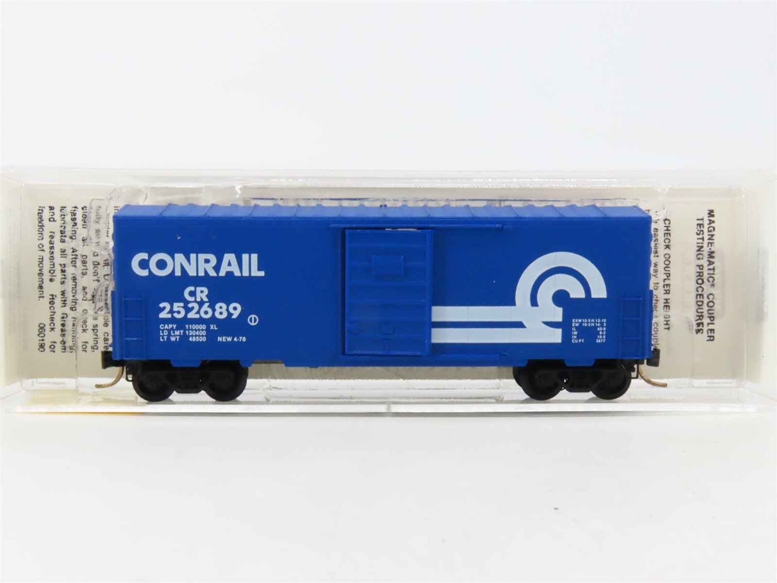 N Scale Micro-Trains MTL 24130 CR Conrail 40' Single Door Box Car #252689