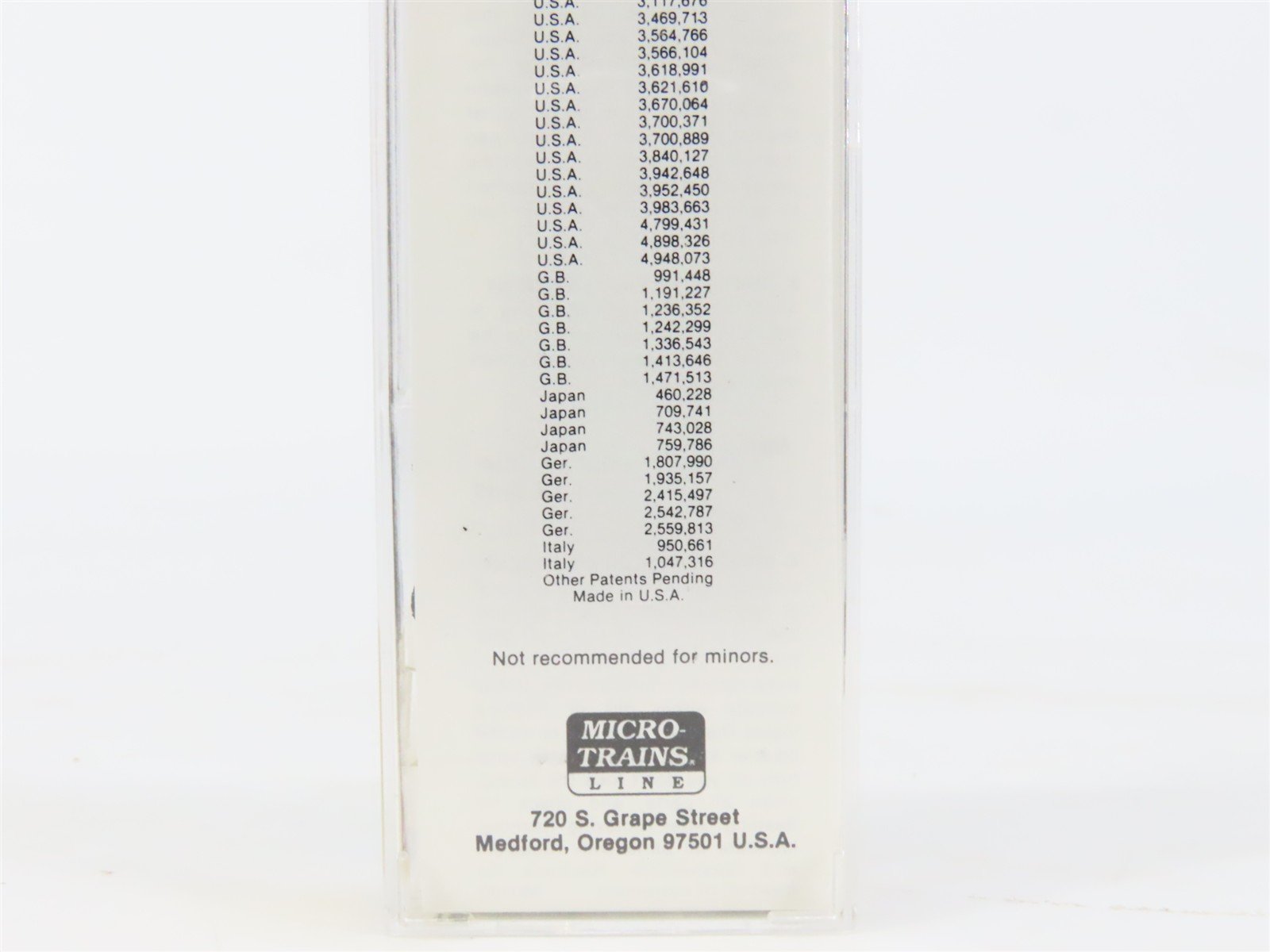 N Scale Micro-Trains MTL 24130 CR Conrail 40' Single Door Box Car #252689
