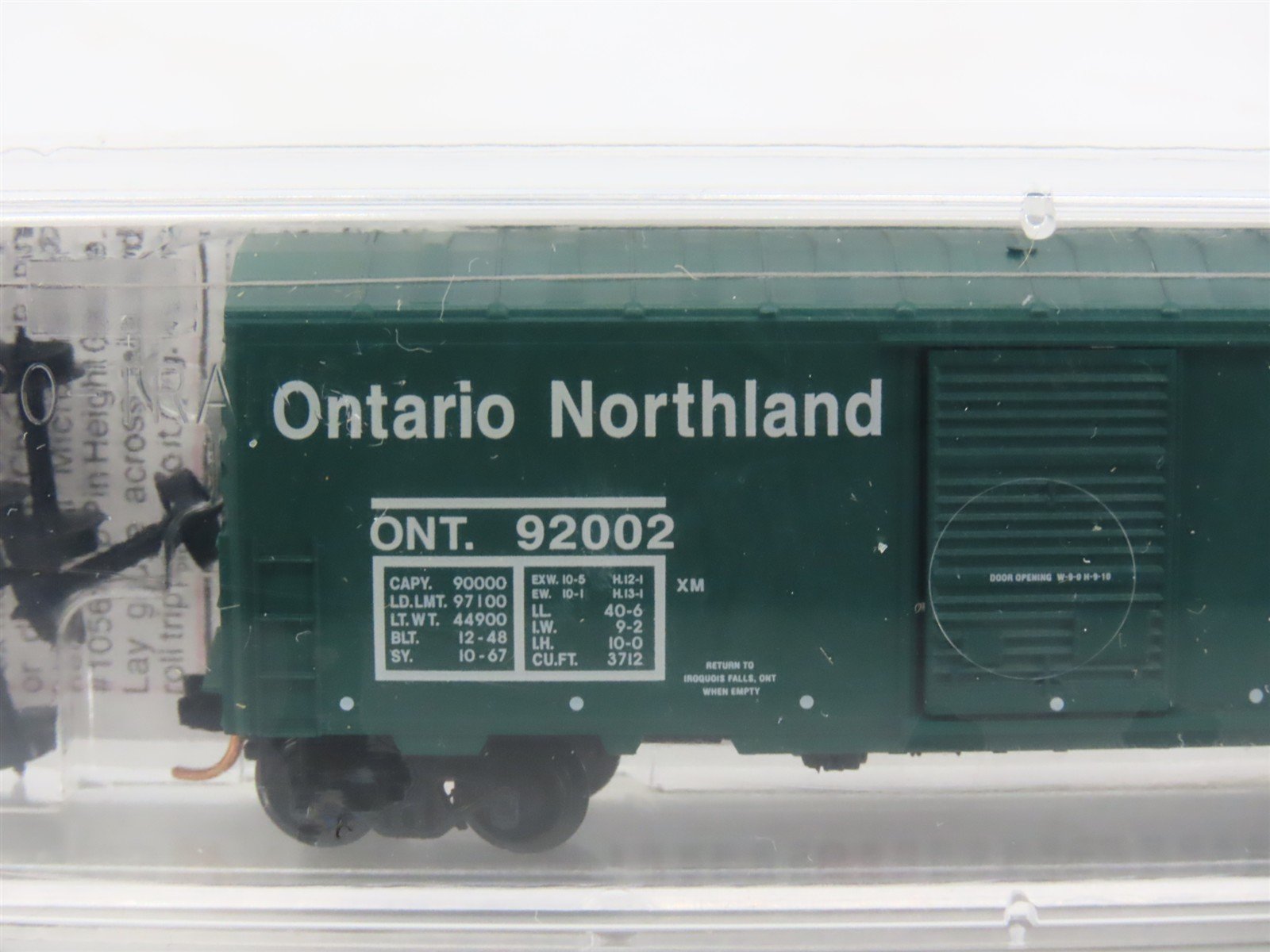 N Scale Micro-Trains MTL 24100 ONT Ontario Northland 40' Box Car #92002