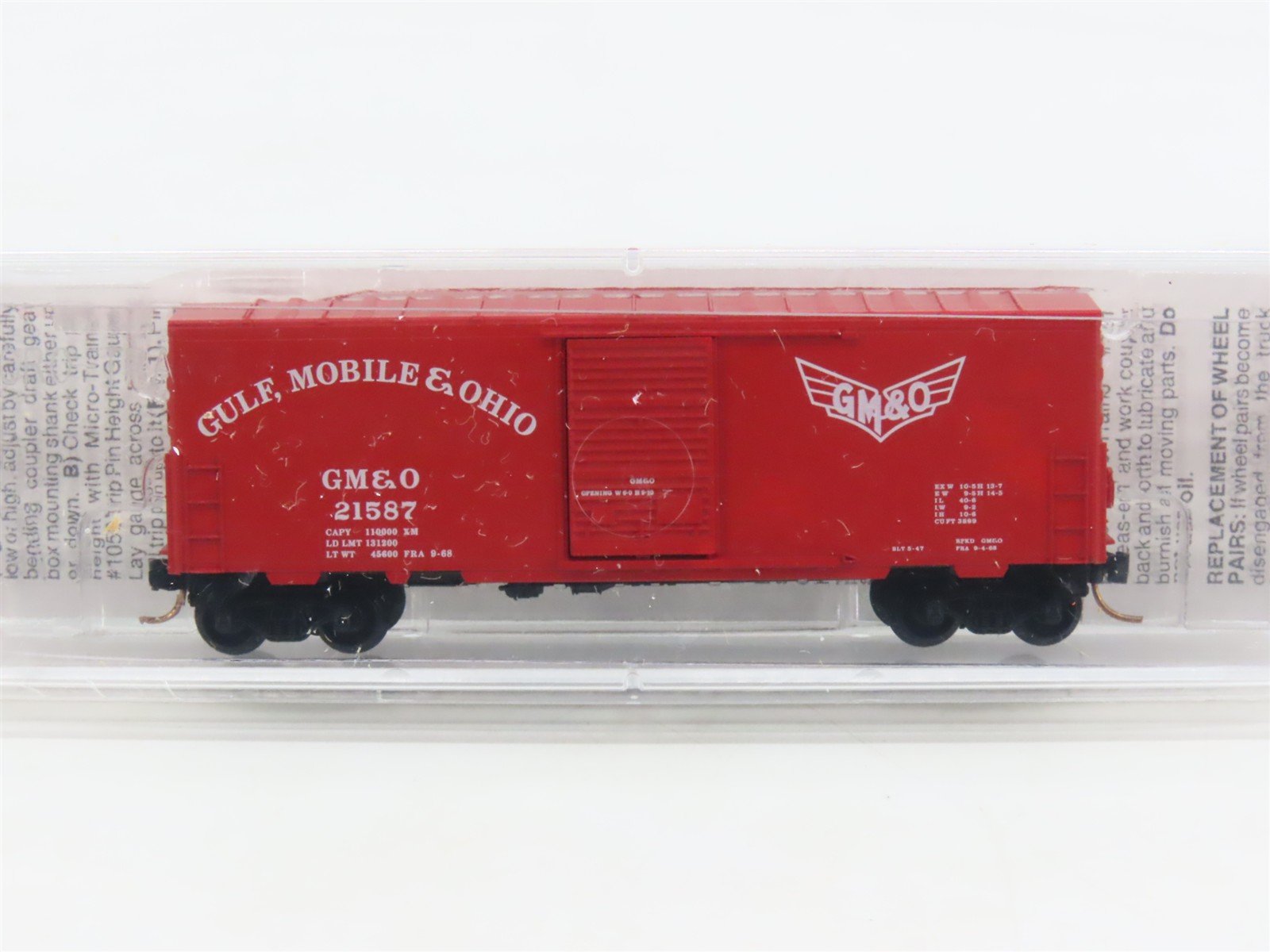 N Scale Micro-Trains MTL 24240 GM&O Gulf Mobile & Ohio 40' Box Car #21587