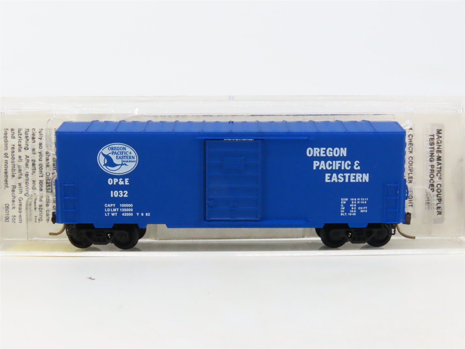 N Scale Micro-Trains MTL 24110 OP&E Oregon Pacific & Eastern 40' Box Car #1032