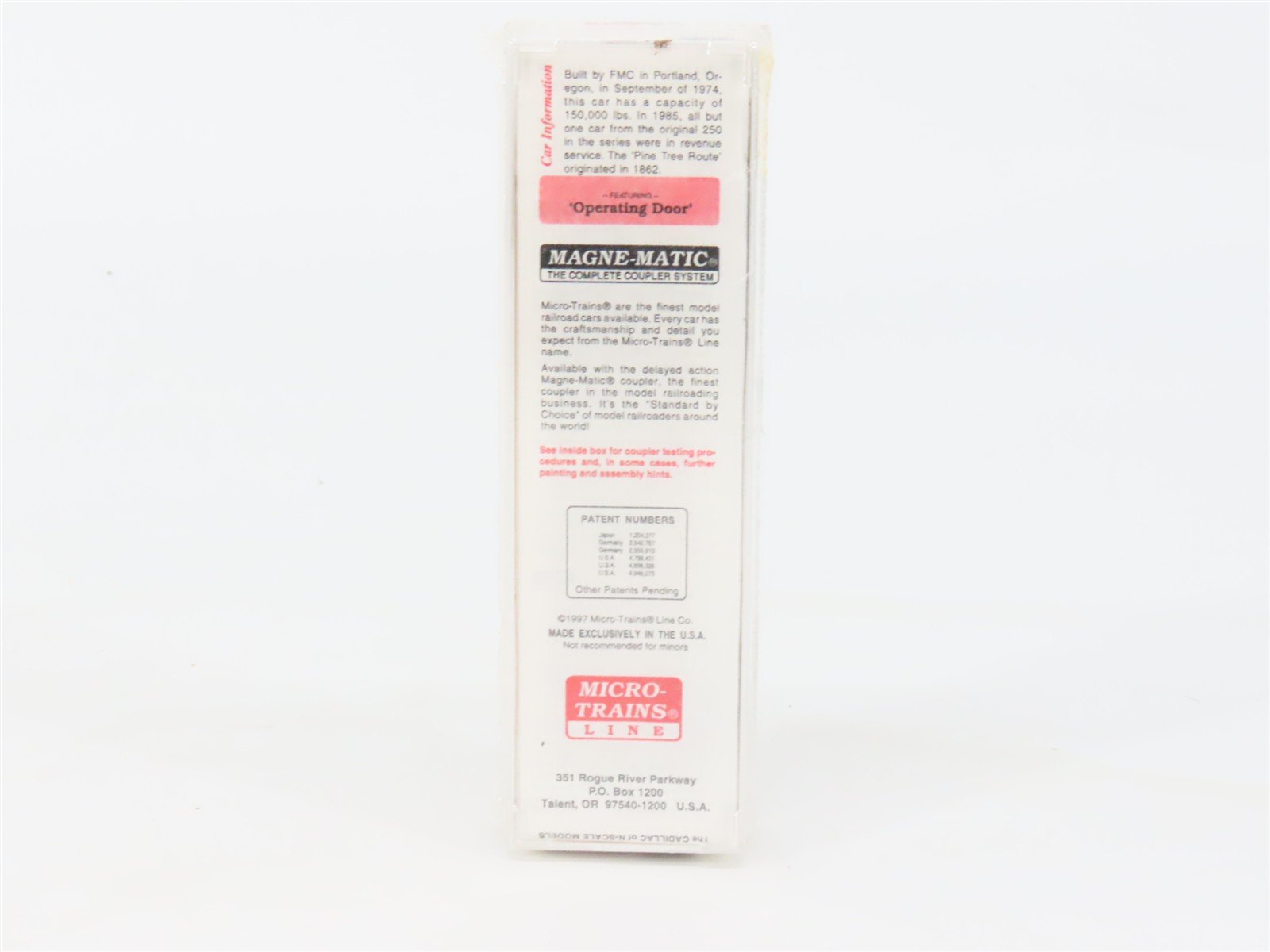 N Micro-Trains MTL 25020 MEC Maine Central Pine Tree Route 50' Box Car #31011