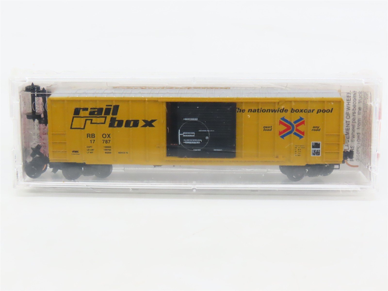 N Scale Micro-Trains MTL 25010 RBOX Railbox 50' Single Door Box Car #17787