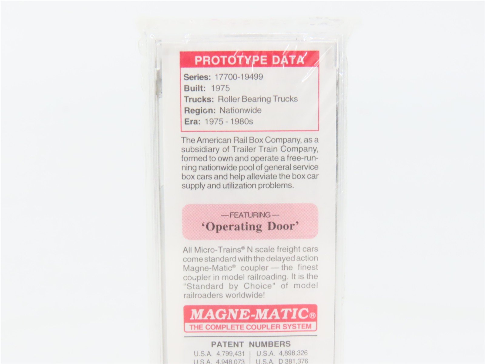 N Scale Micro-Trains MTL 25010 RBOX Railbox 50' Single Door Box Car #17787