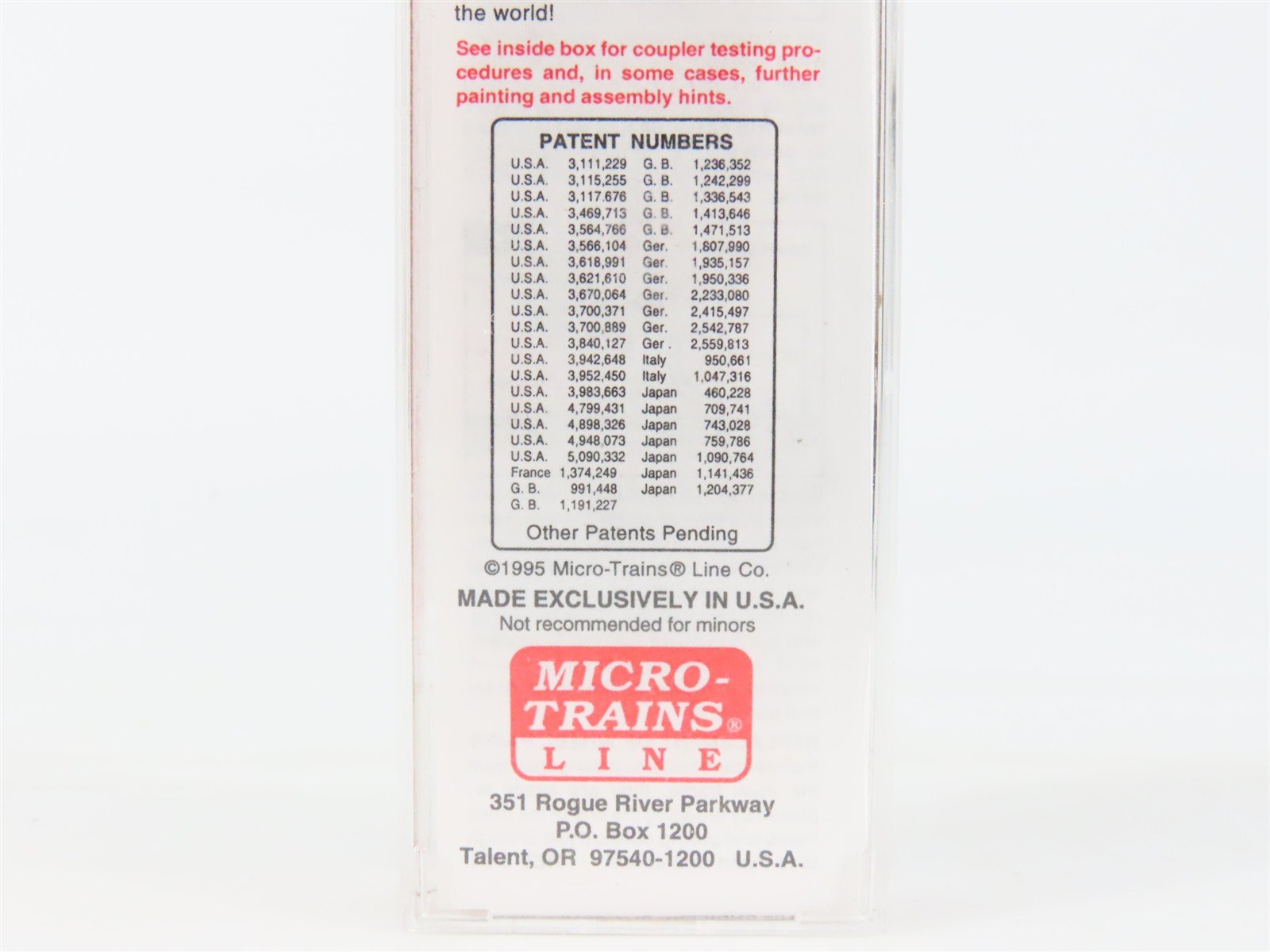 N Scale Micro-Trains MTL 24260 CP Rail 40' Single Door Box Car #55935