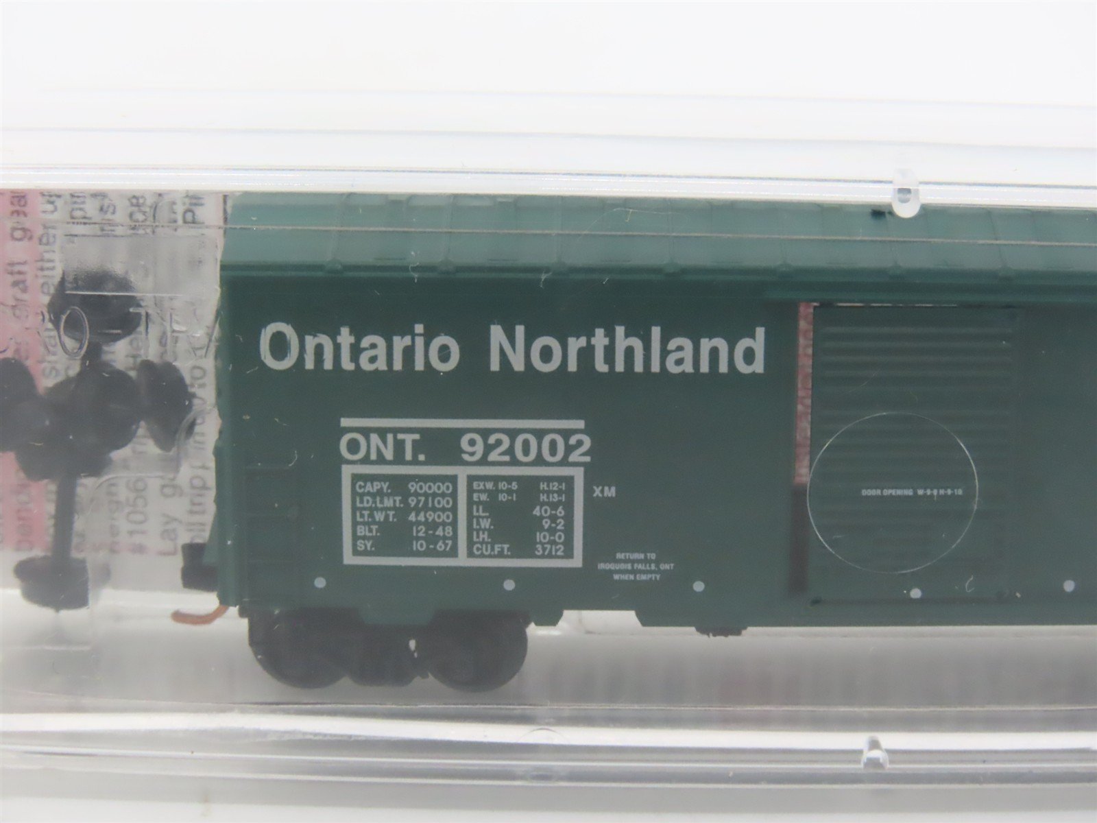 N Scale Micro-Trains MTL 24100 ONT Ontario Northland 40' Box Car #92002