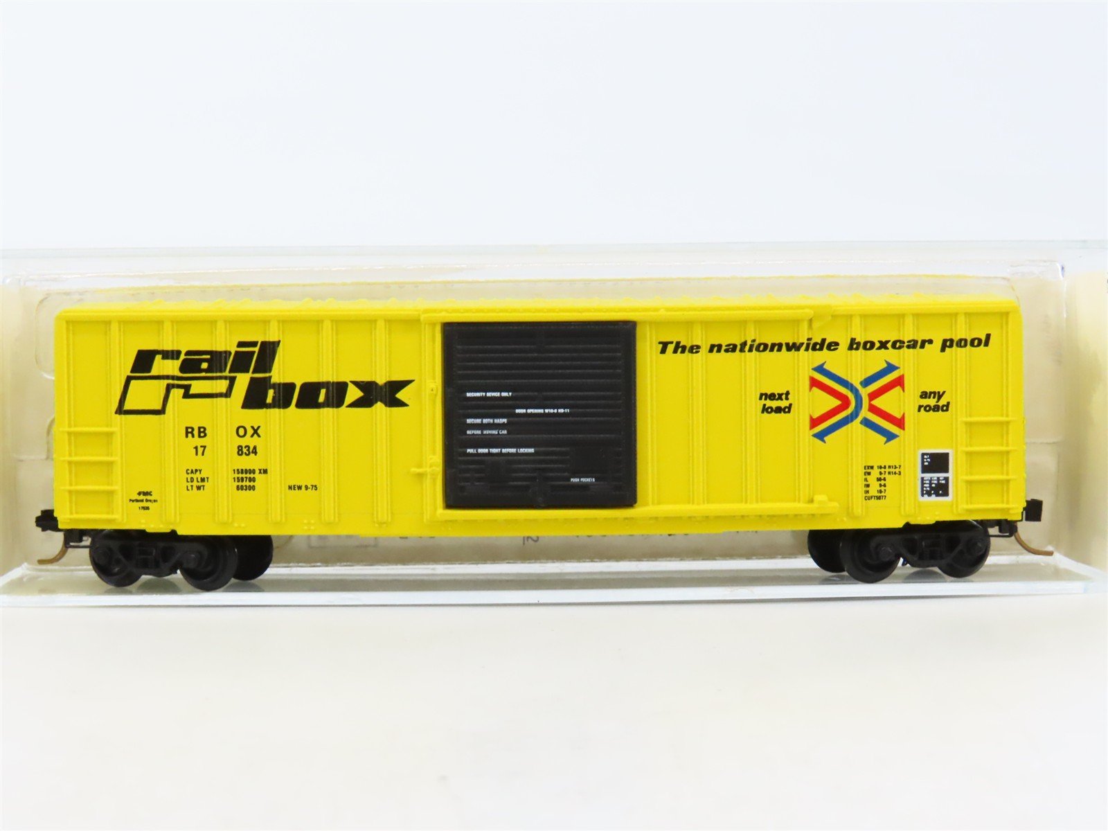 N Scale Kadee Micro-Trains MTL 25012 RBOX Railbox 50' Rib Side Box Car #17834