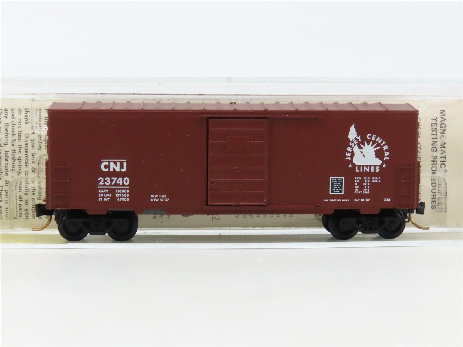 N Scale Kadee Micro-Trains MTL 24150 CNJ Jersey Central 40' Box Car #23740