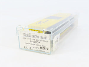 N Scale Kadee Micro-Trains MTL 25012 RBOX Railbox 50' Single Door Box Car #17715
