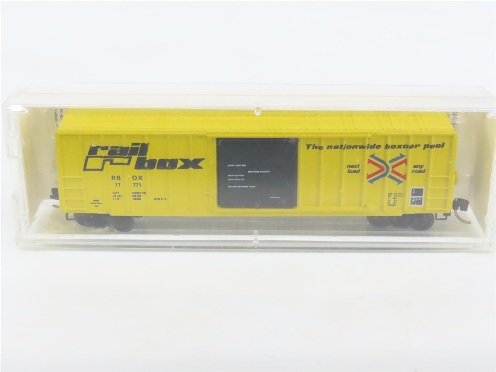 N Scale Kadee Micro-Trains MTL 25012 RBOX Railbox 50' Single Door Box Car #17771