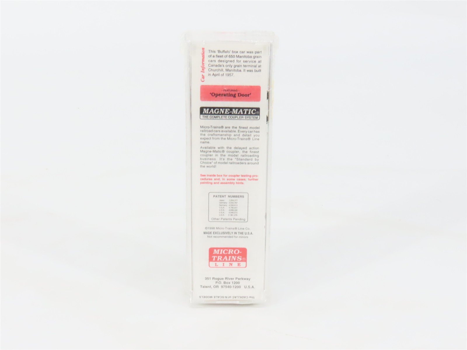 N Scale Micro-Trains MTL 24280 CN Canadian National Manitoba 40' Box Car #446214