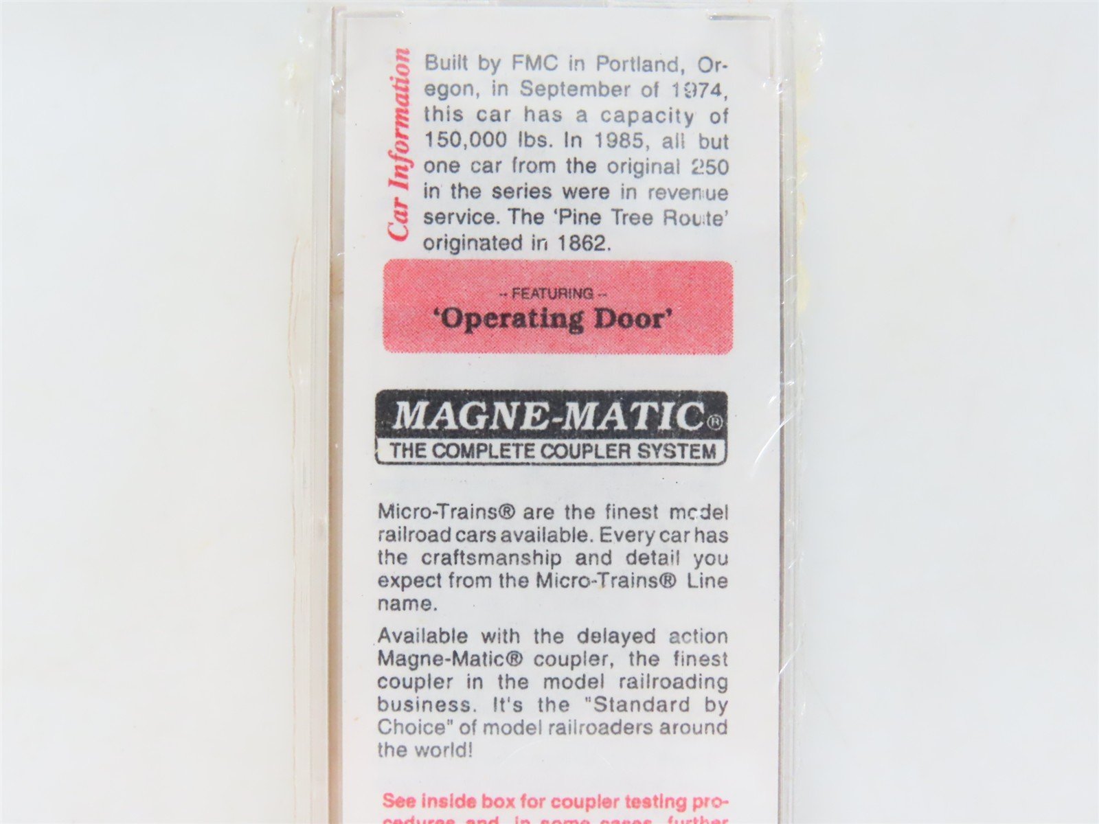 N Scale Micro-Trains MTL 25020 MEC Maine Central Pine Tree 50' Box Car #31011