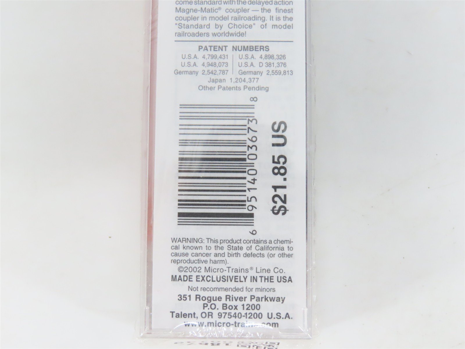 N Scale Micro-Trains MTL 24260 CP Rail 40' Single Door Box Car #55947
