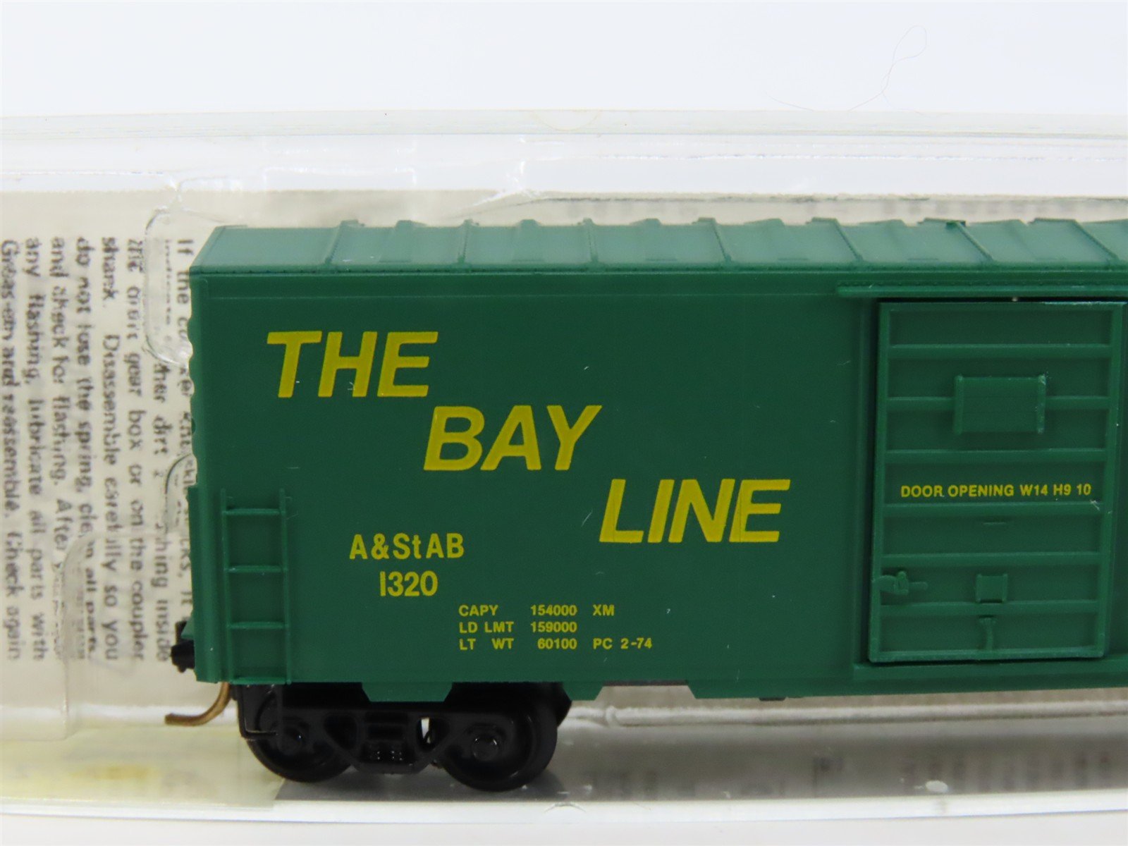 N Scale Kadee Micro-Trains MTL 24210 A&StAB The Bay Line 40' Box Car #1320