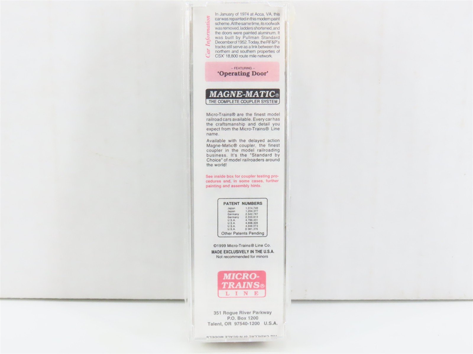 N Micro-Trains MTL 24290 RF&P Richmond Fredericksburg & Potomac 40' Boxcar #2892