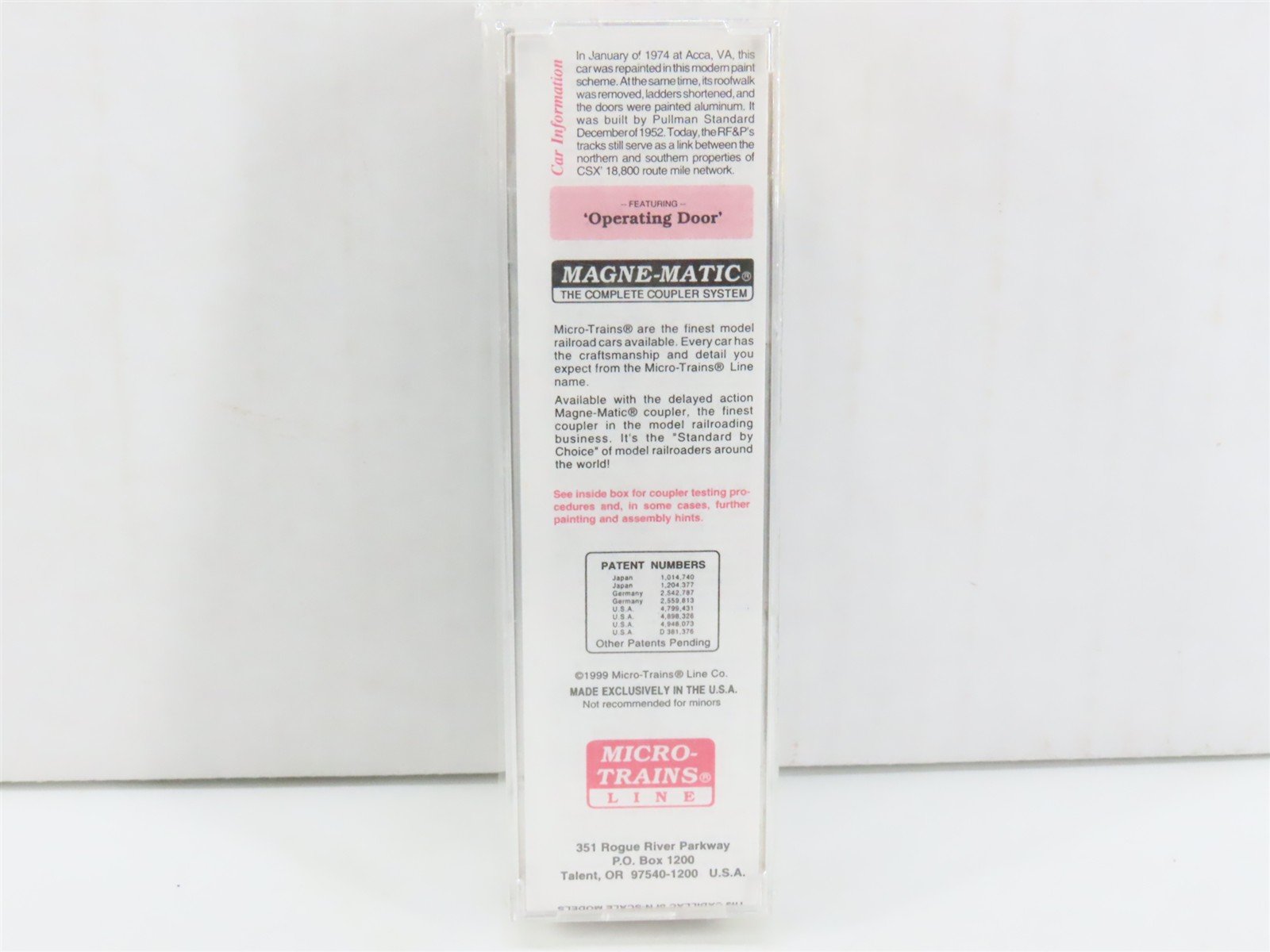 N Micro-Trains MTL 24290 RF&P Richmond Fredericksburg & Potomac 40' Boxcar #2892