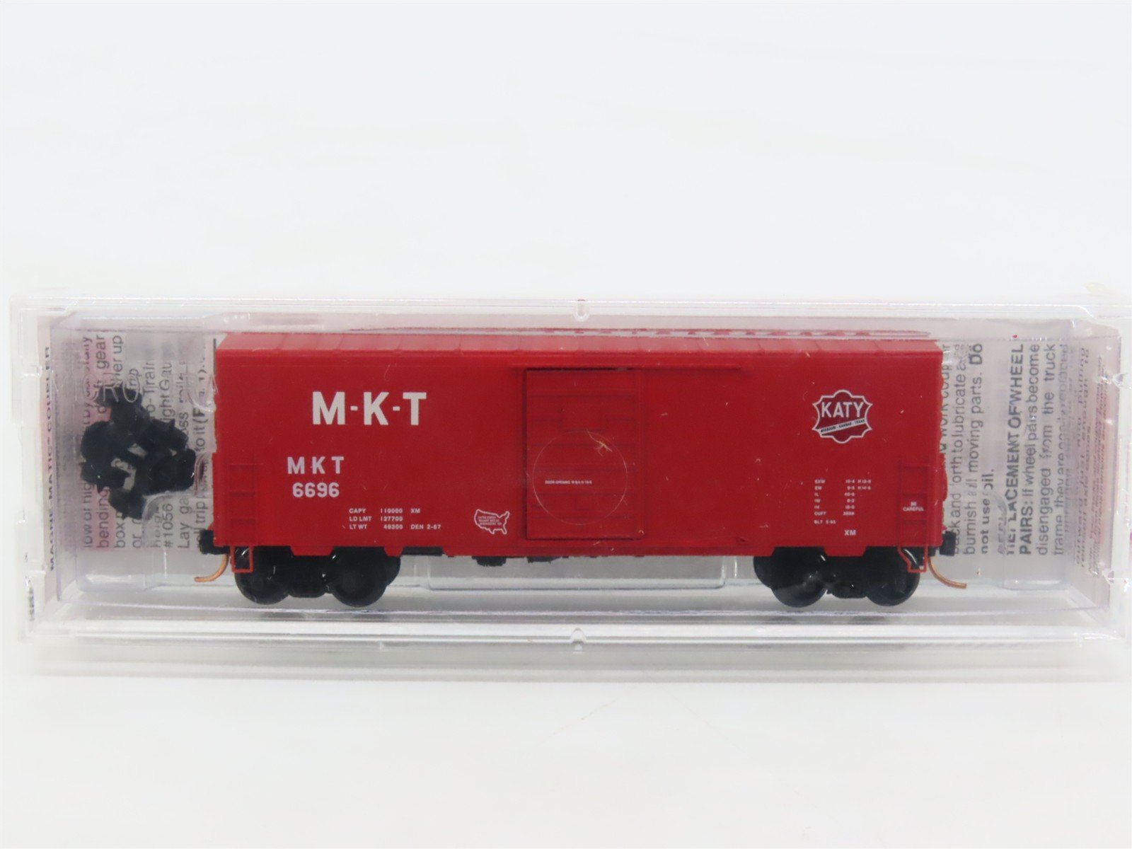 N Scale Micro-Trains MTL 24320 MKT Missouri Kansas Texas Katy 40' Box Car #6696