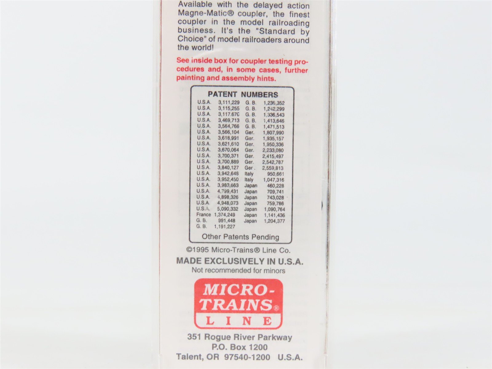 N Scale Micro-Trains MTL 24260 CP Rail 40' Single Door Box Car #55935