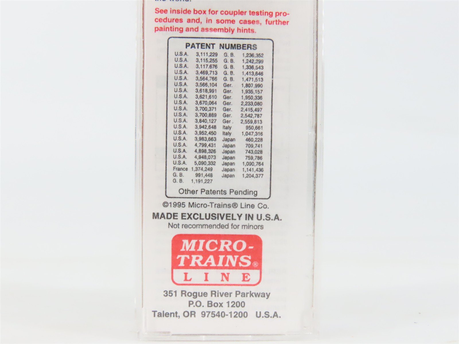 N Scale Micro-Trains MTL 24260 CP Rail 40' Single Door Box Car #55935
