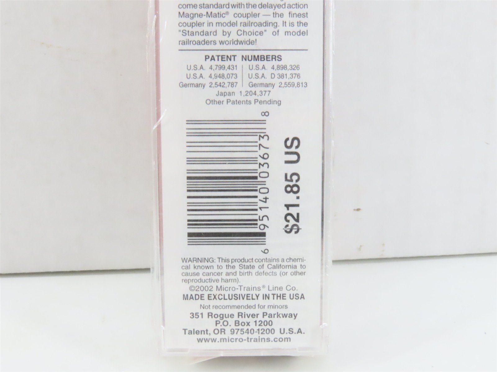 N Scale Micro-Trains MTL 24260 CP Rail 40' Single Door Box Car #55947
