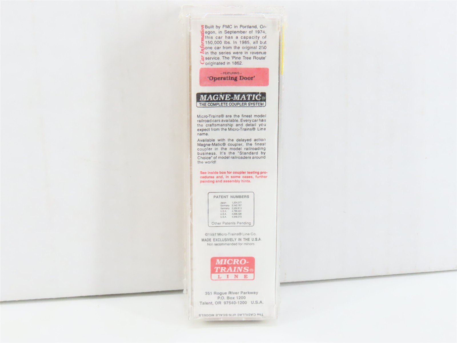 N Scale Micro-Trains MTL 25020 MEC Maine Central Pine Tree 50' Box Car #31011