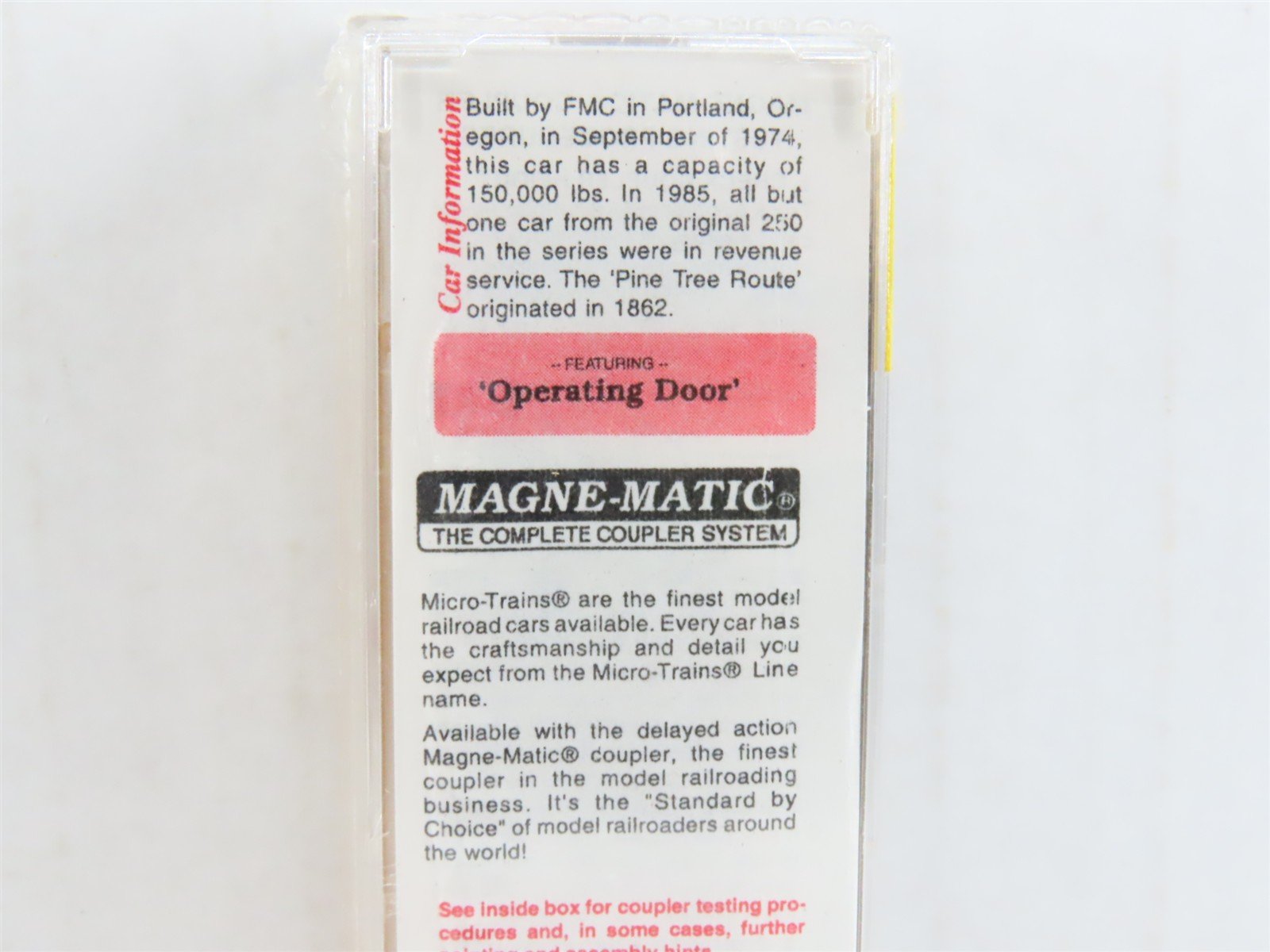 N Scale Micro-Trains MTL 25020 MEC Maine Central Pine Tree 50' Box Car #31011