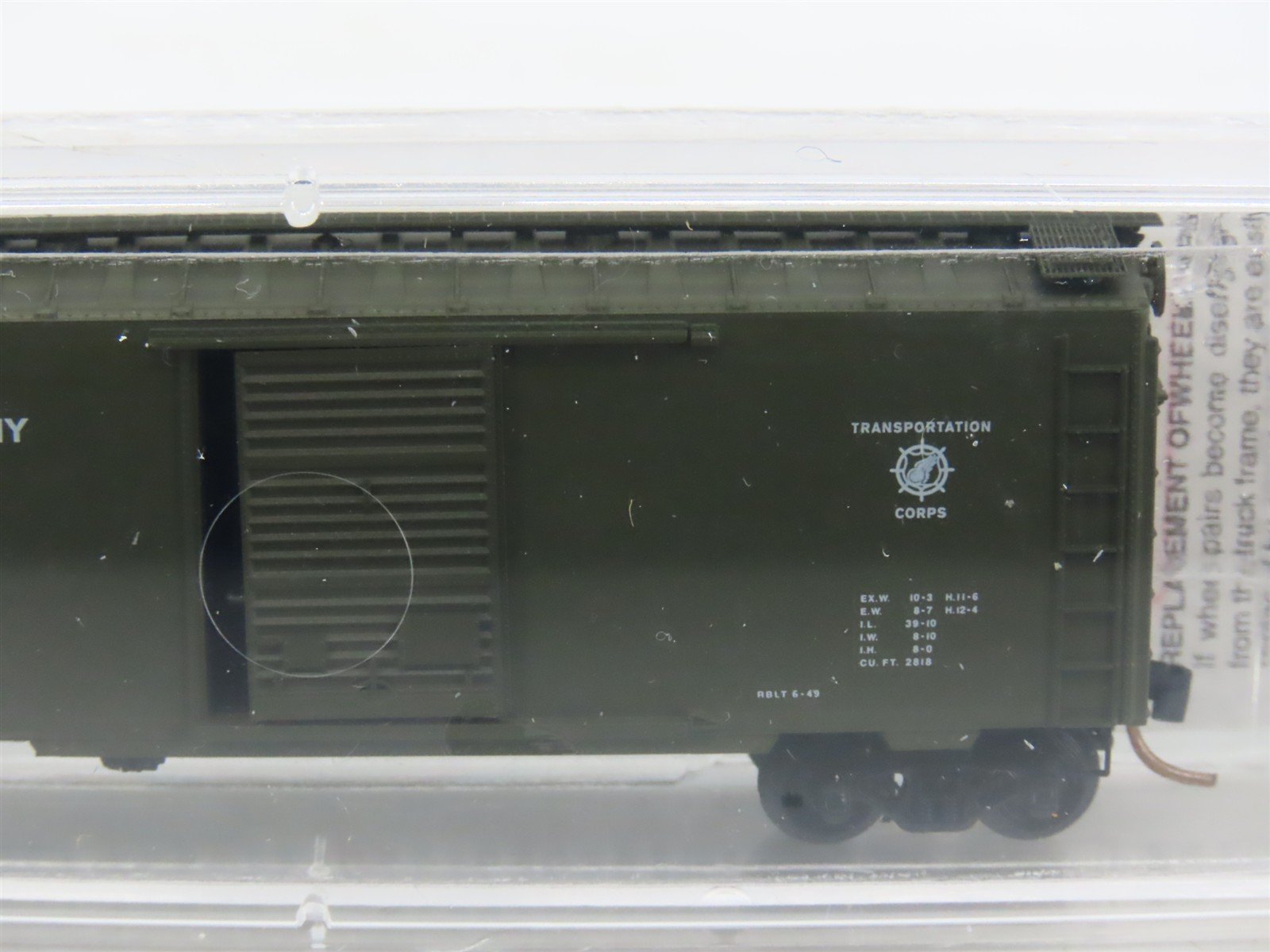 N Scale Micro-Trains MTL 20456 USAX United States Army 40' Box Car #24679