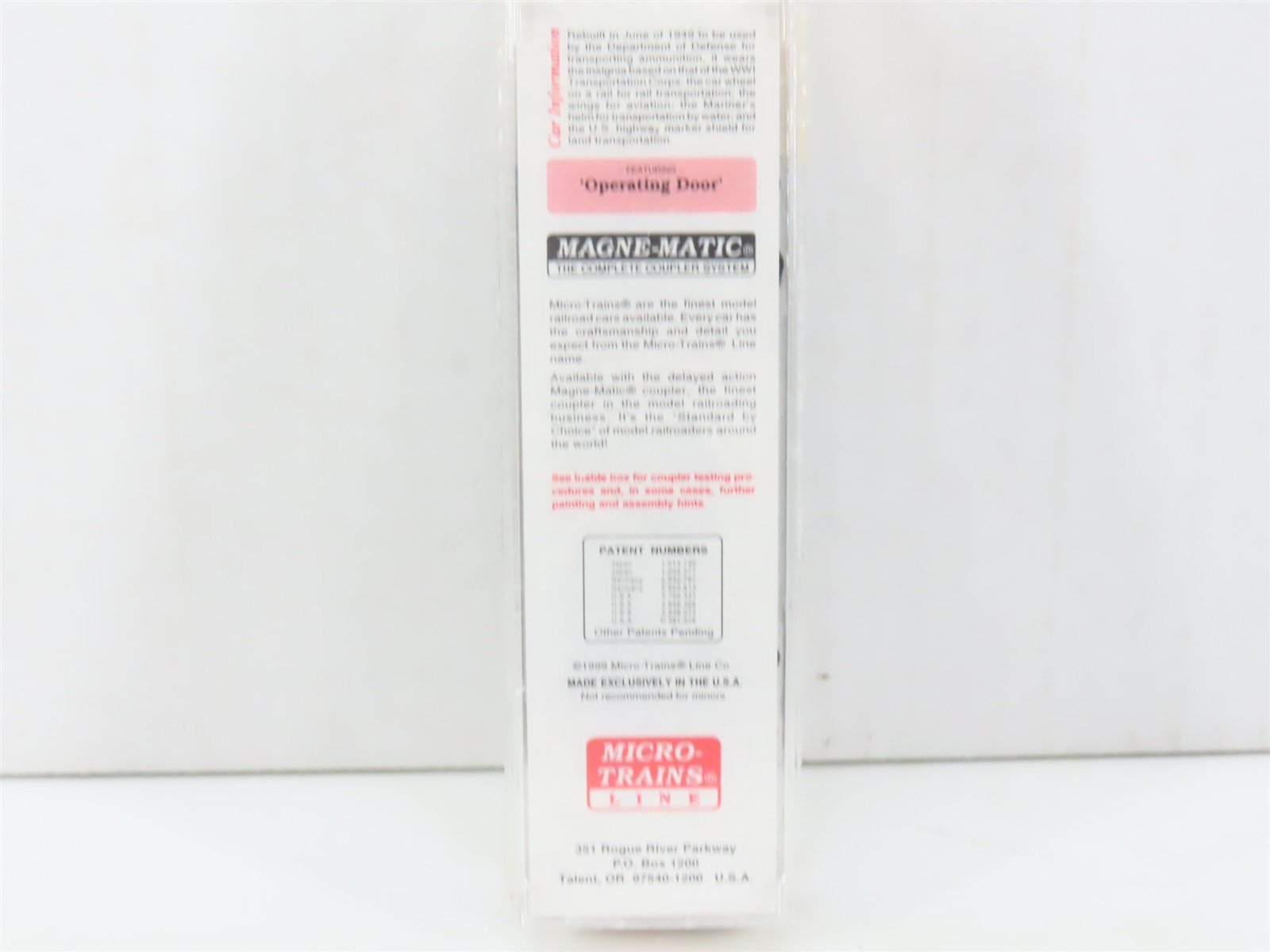 N Scale Micro-Trains MTL 20456 USAX United States Army 40' Box Car #24679
